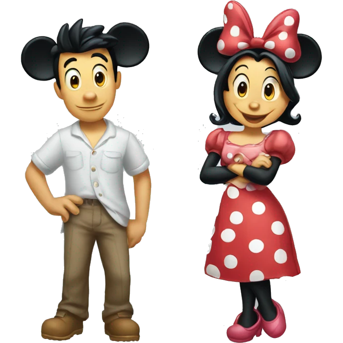 Minnie et Mickey emoji