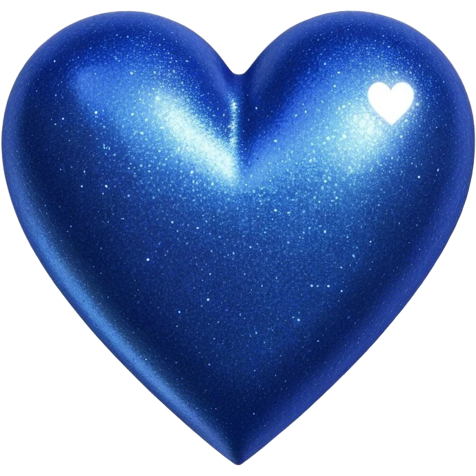 Dark blue sparkly heart emoji