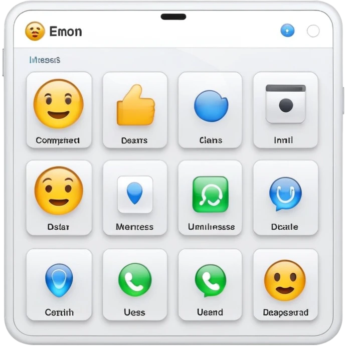 computer user interface dashboard emoji