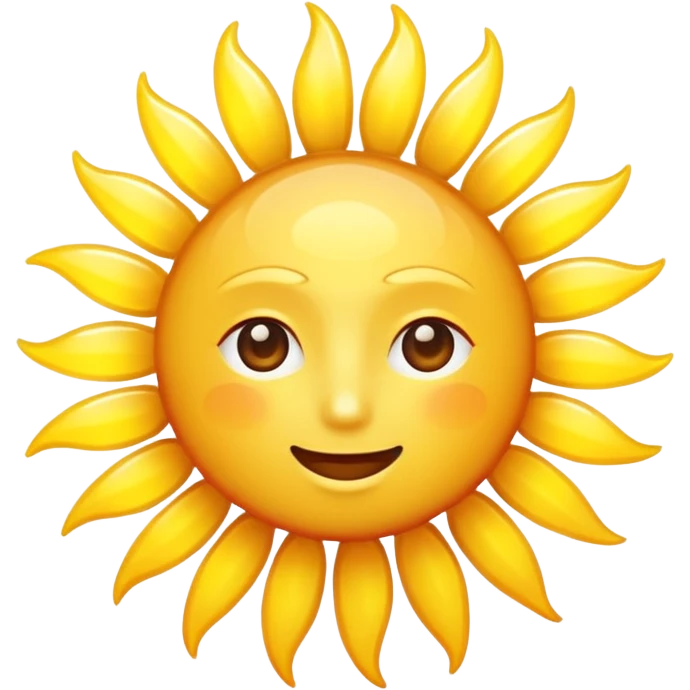 sun with heat waves emoji