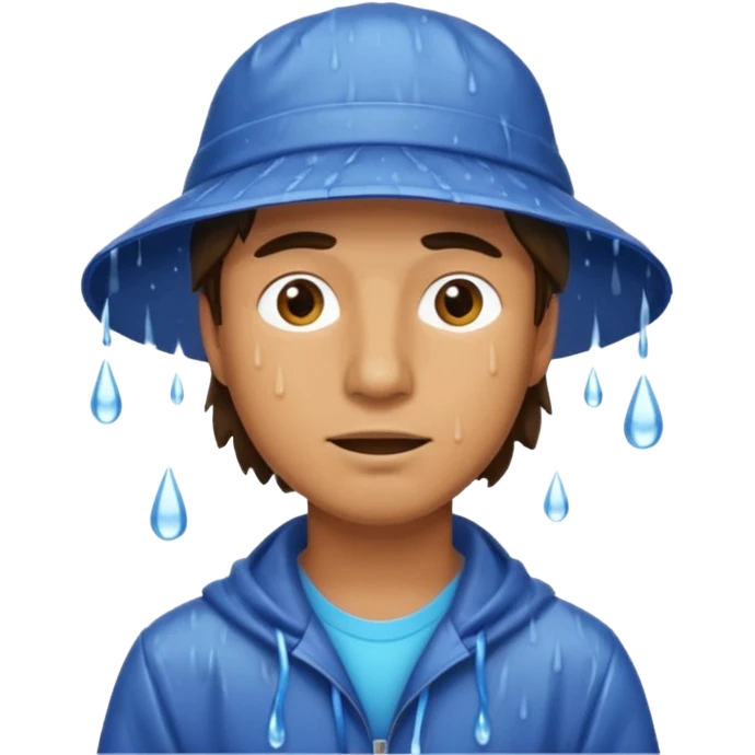 man caught in the rain emoji