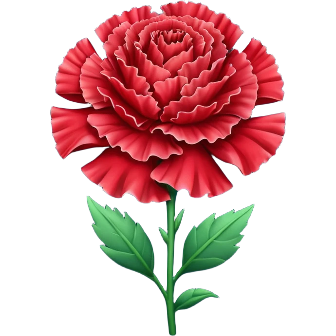 red carnation emoji