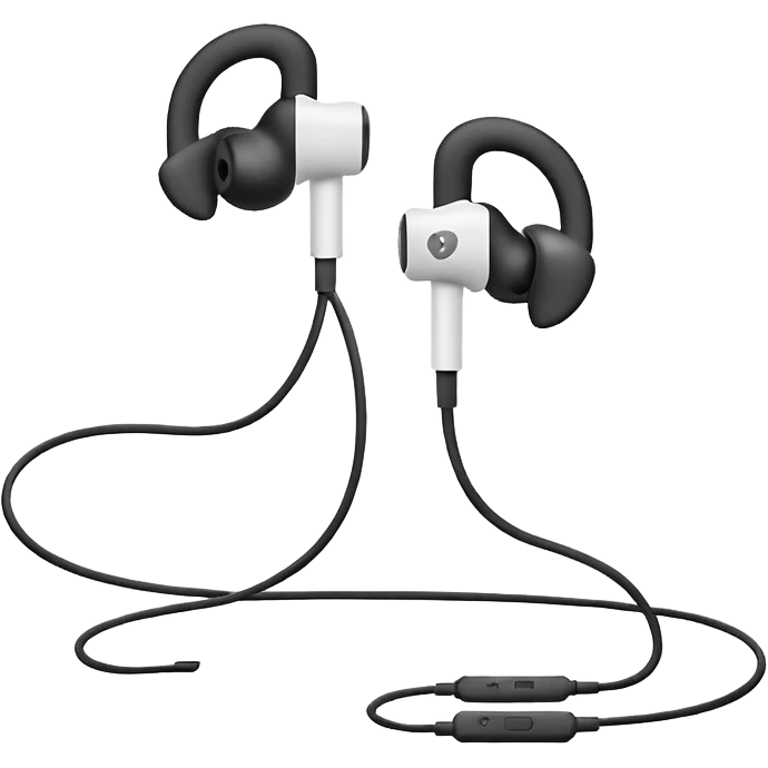 apple earphone white rough
 emoji