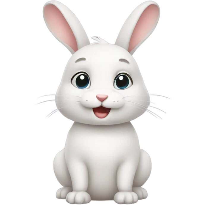 Tender rabbit with emotion emoji