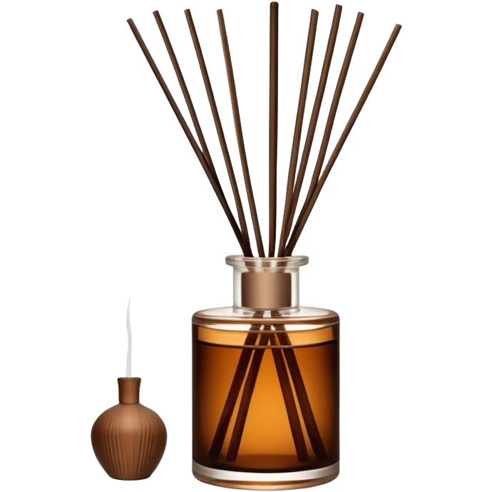 Reed diffuser in brown glass emoji