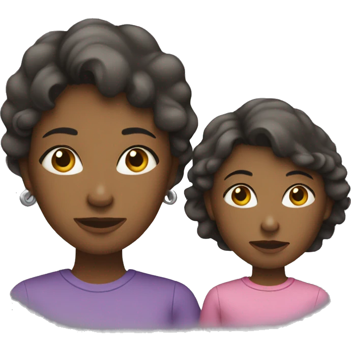 Mom and daughter  emoji
