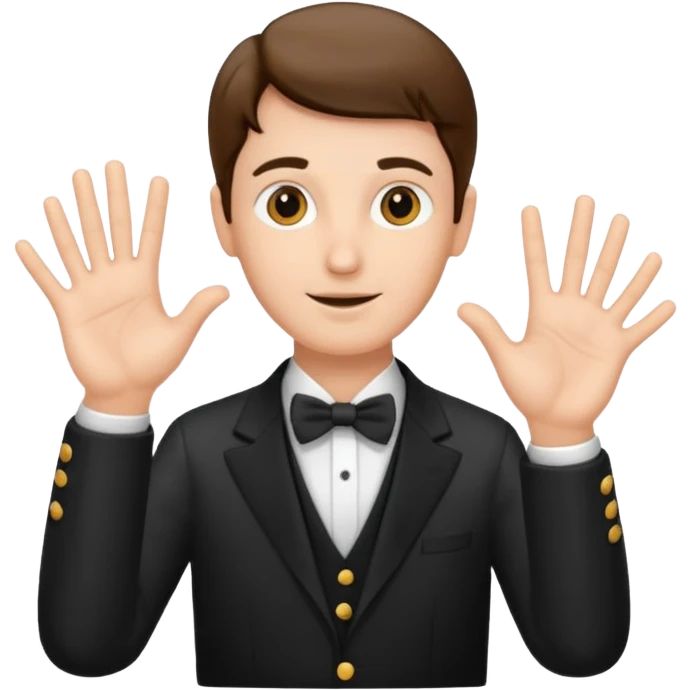 hands of an orchestra conductor emoji
