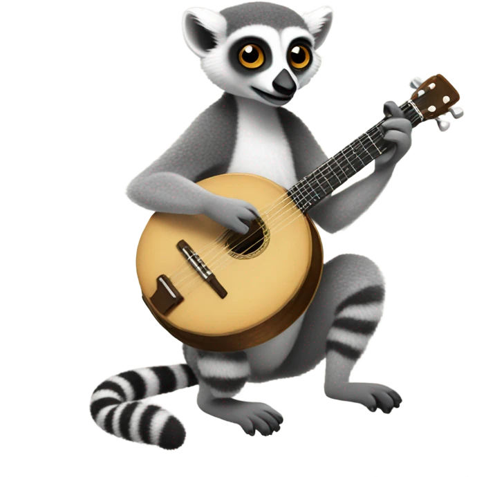 Lemur playing the banjo emoji