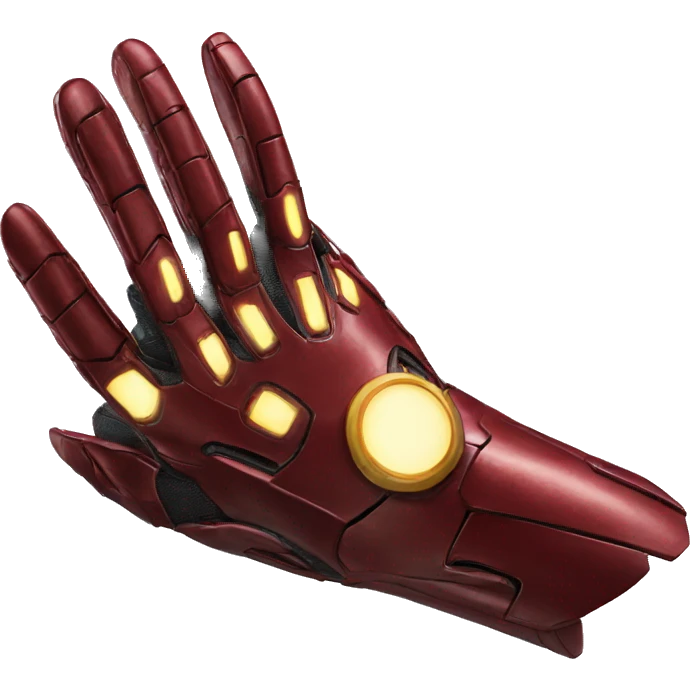 iron man glove pointed like a plane emoji