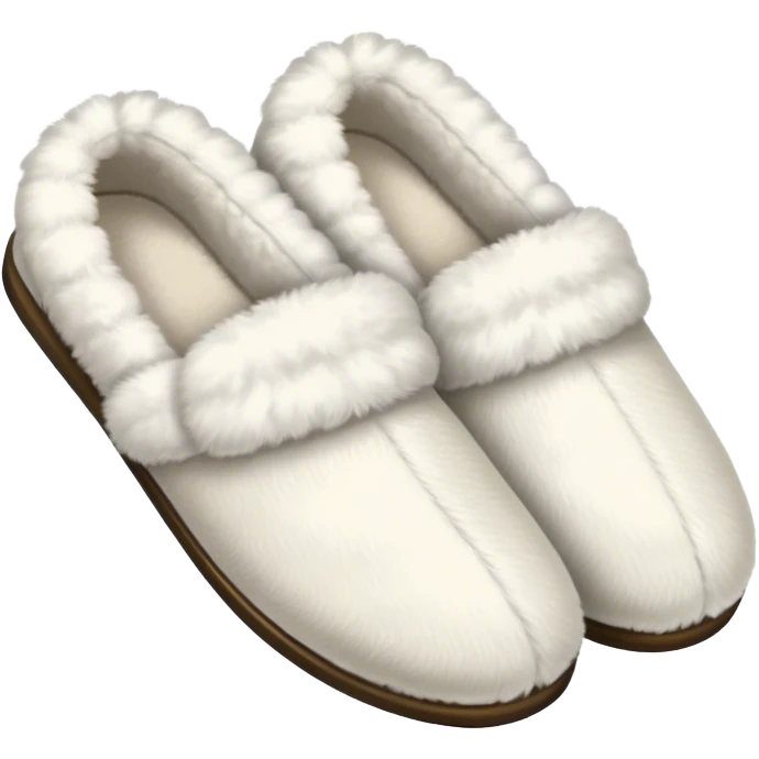 white fluffy slippers emoji