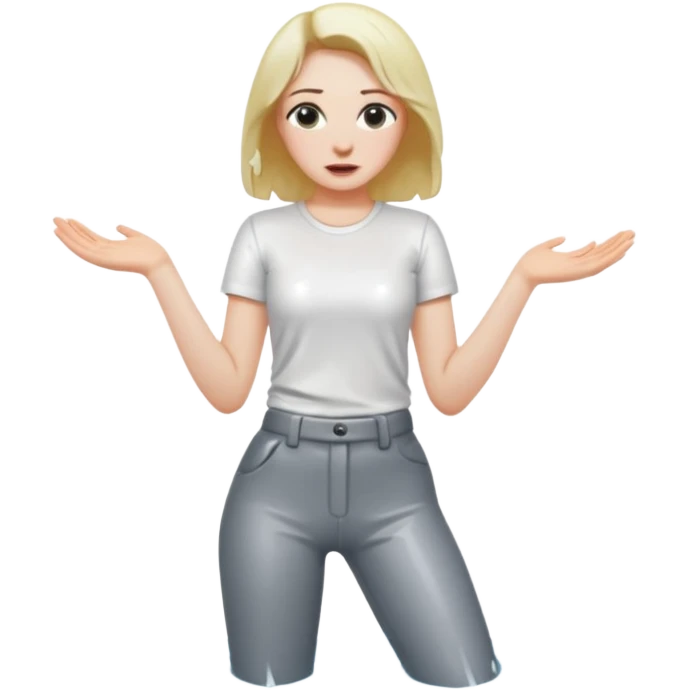 woman with wet pants emoji