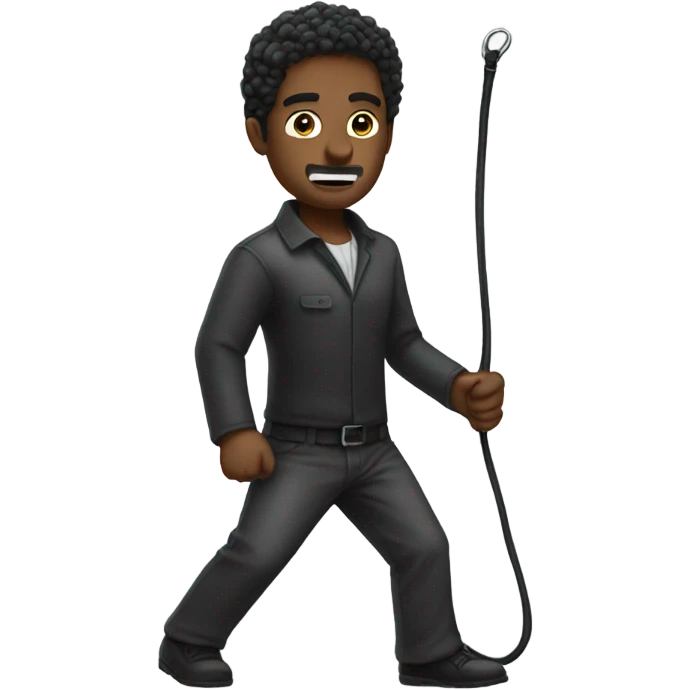 Short man with whip emoji