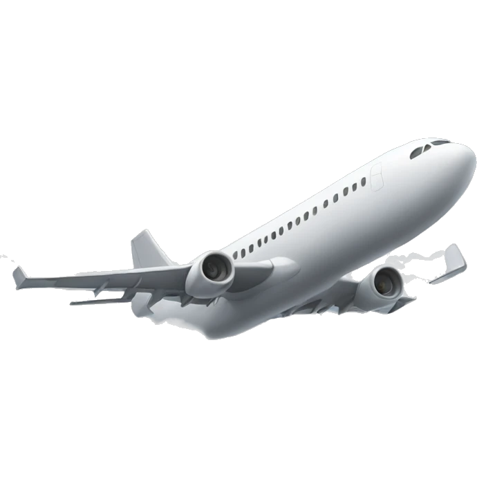 a plane and gray clouds around it emoji