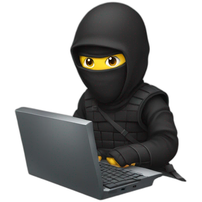 ninja with a computer emoji