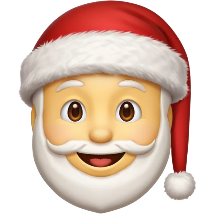 Smiling emoji with santa hat on emoji
