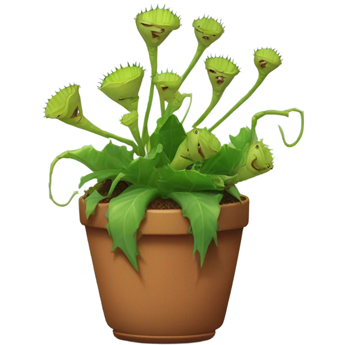small venus fly traps in a pot emoji