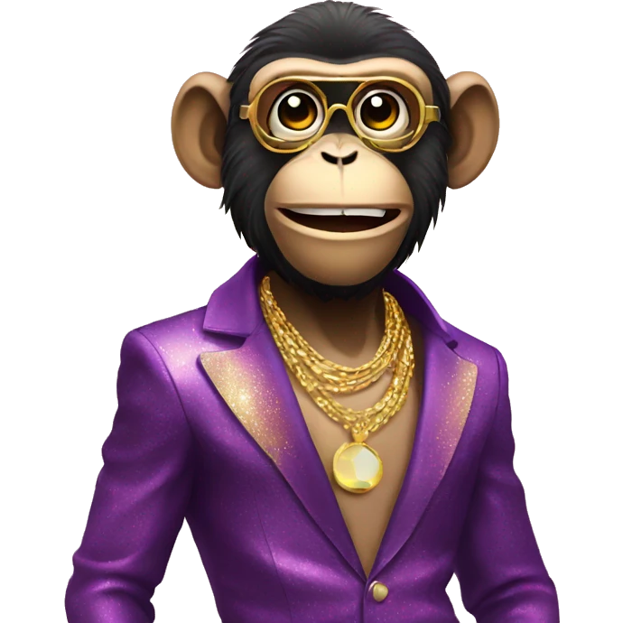 Disco monkey emoji