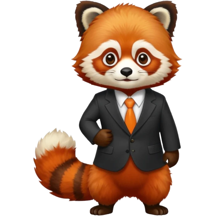 red panda with laywer hair emoji