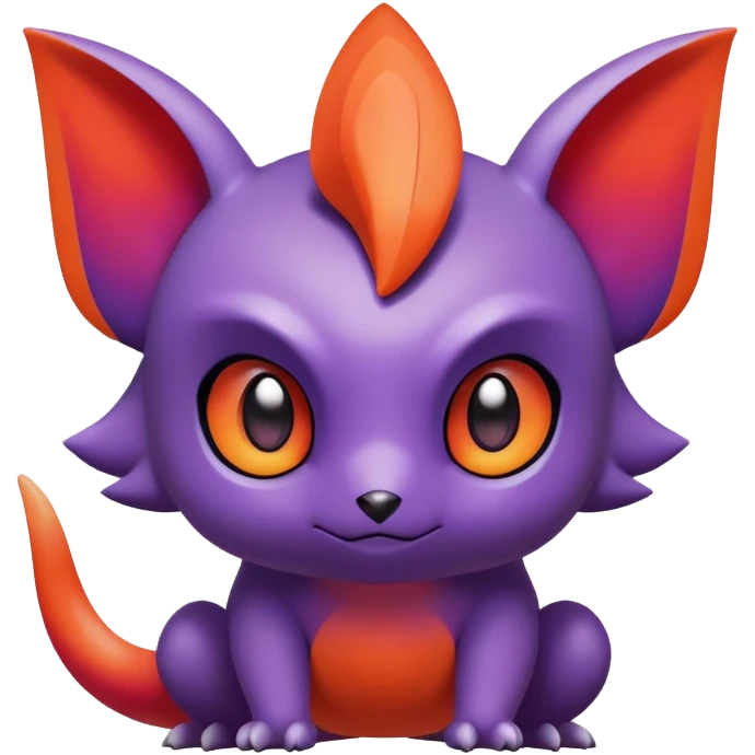 Purple and red and orange Pokémon-Fakémon-creature emoji