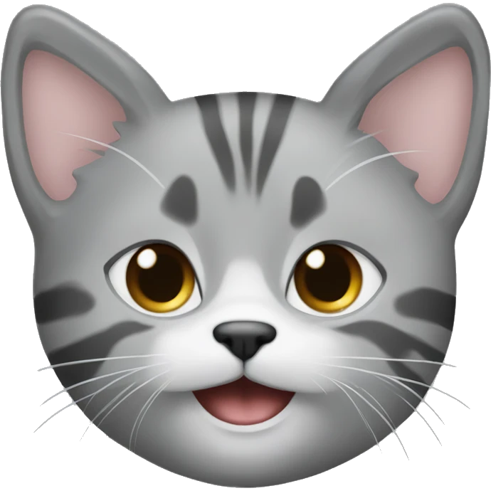 Бело серая кошка emoji