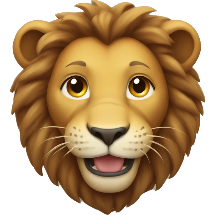 Lion smiling emoji