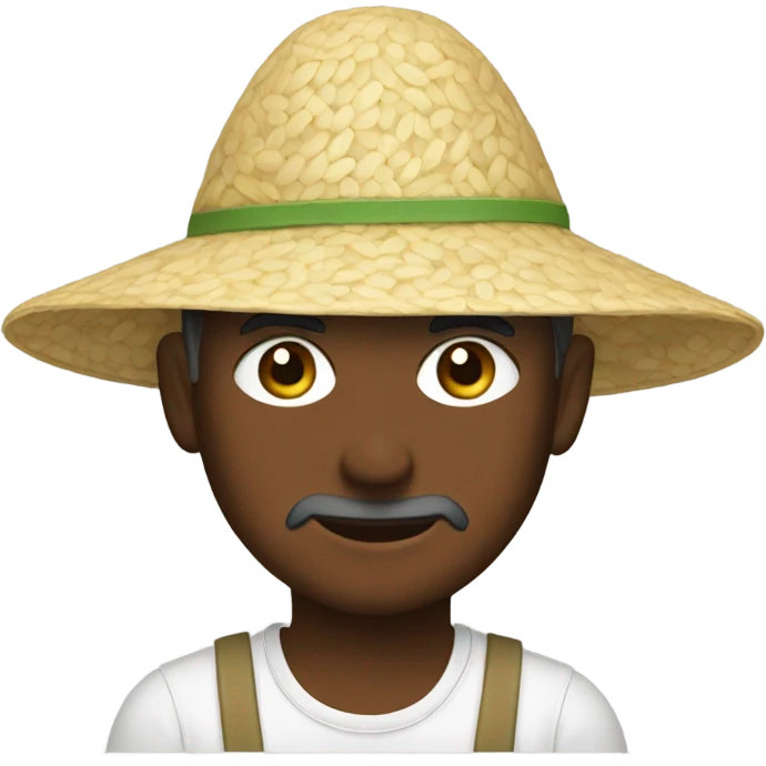 Rice picking hat emoji