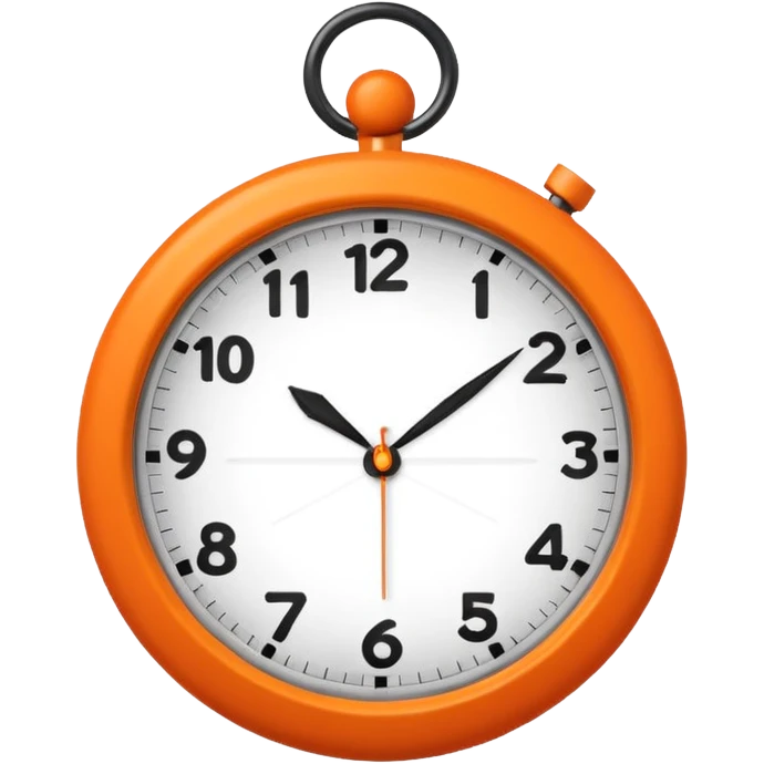 orange clock emoji