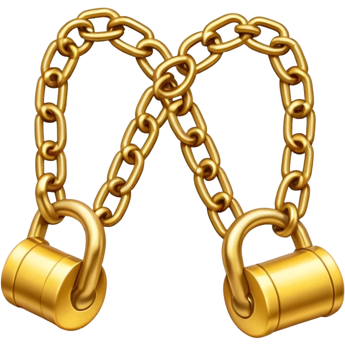 Golden shackles chains emoji