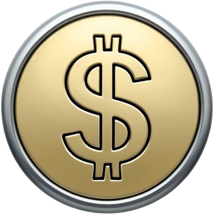 $ dollar metal symbol emoji