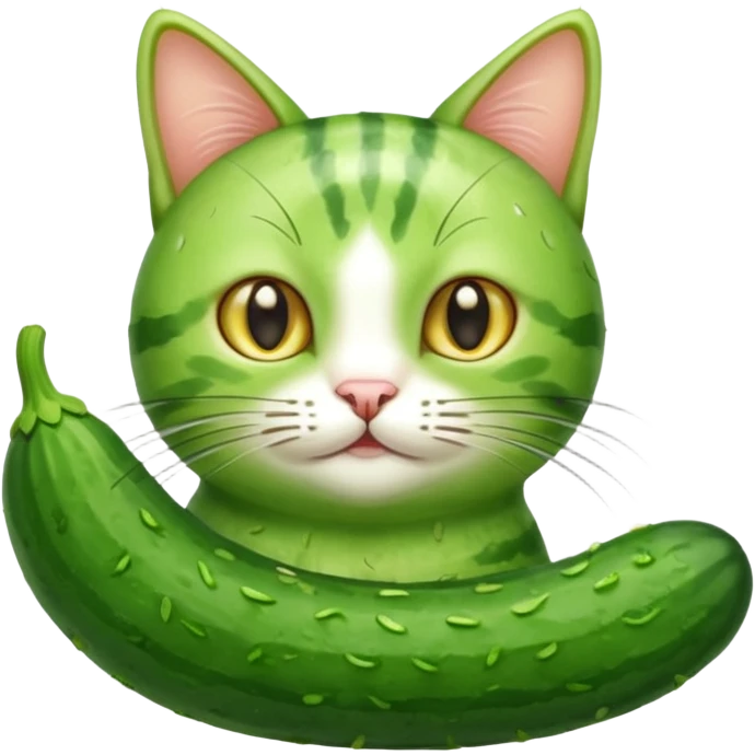 Cucumber cat emoji