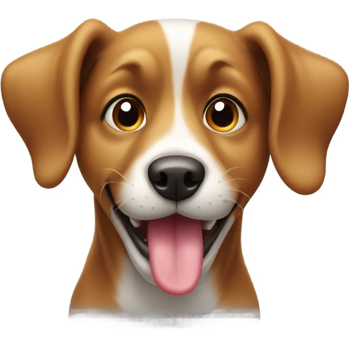 Dog blowing a kiss emoji