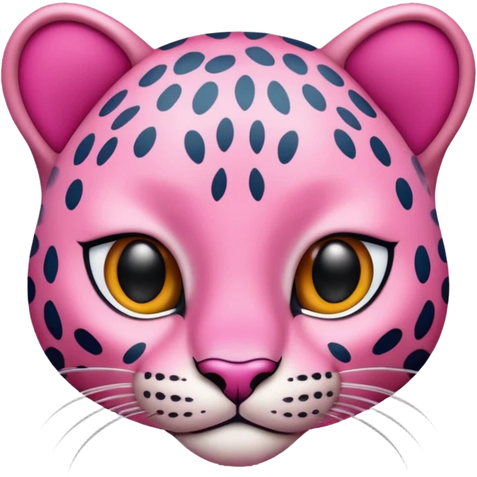 Pink leopard emoji