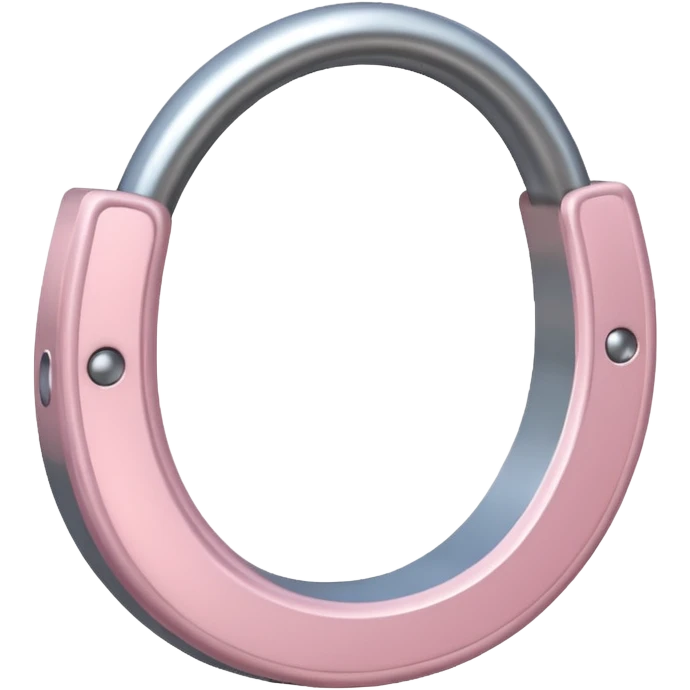 Soft pink horseshoe emoji