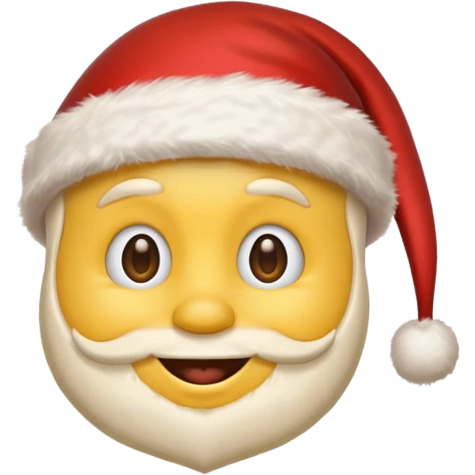 Smiling emoji with santa hat on emoji