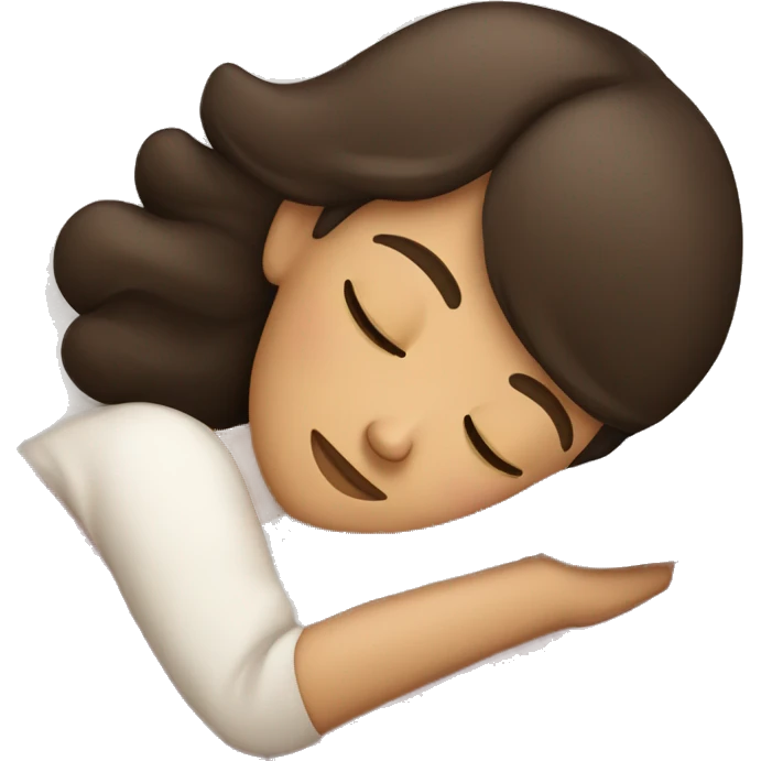 Brunette girl sleeping emoji