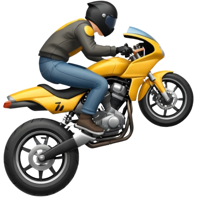 Motorcycle wheelie emoji
