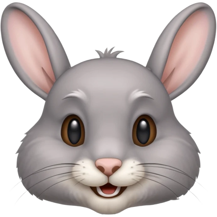 Head of a grey rabbit, grinning
 emoji