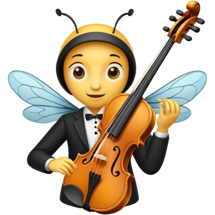violin player bee emoji