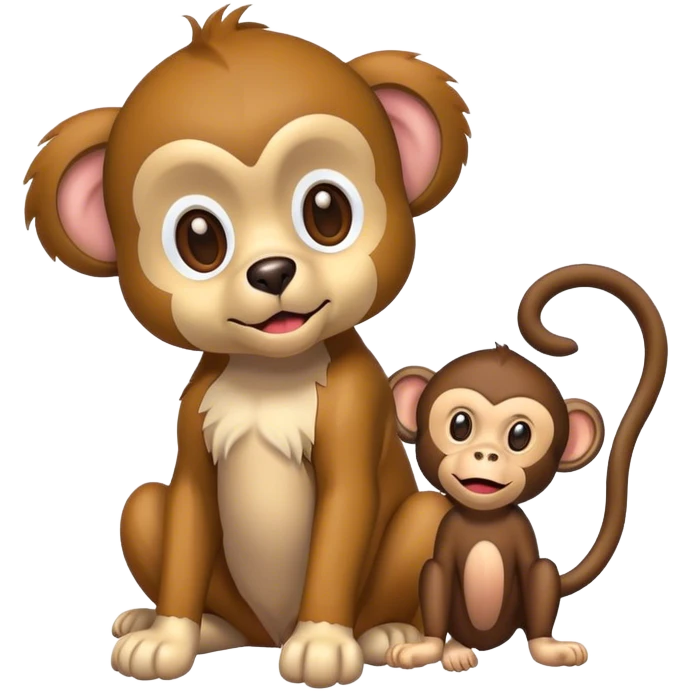 Dog with a monkey emoji