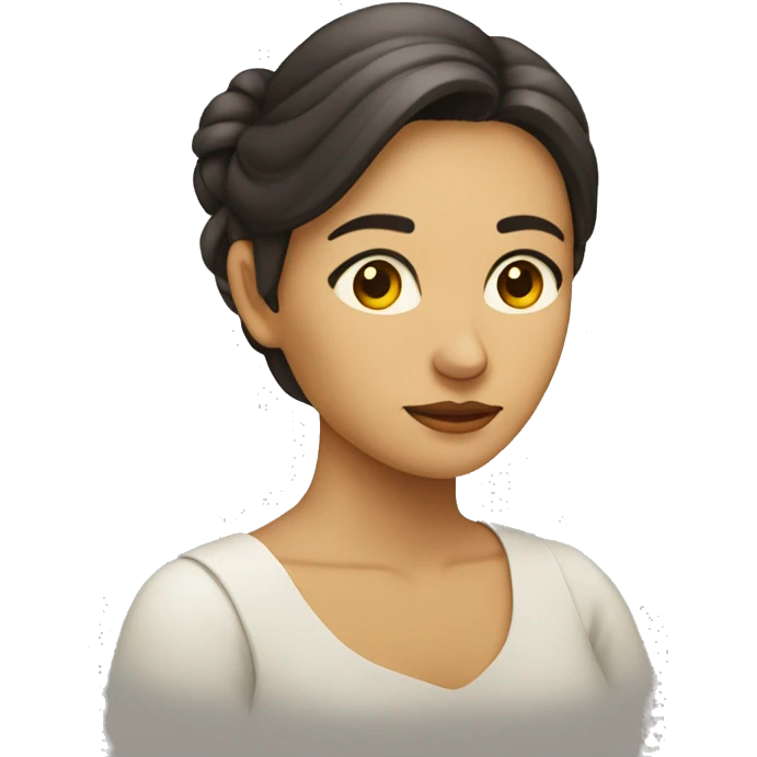 mujer pensado con un signo de pregunta emoji