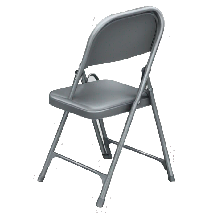 steel folding chair, folded up emoji