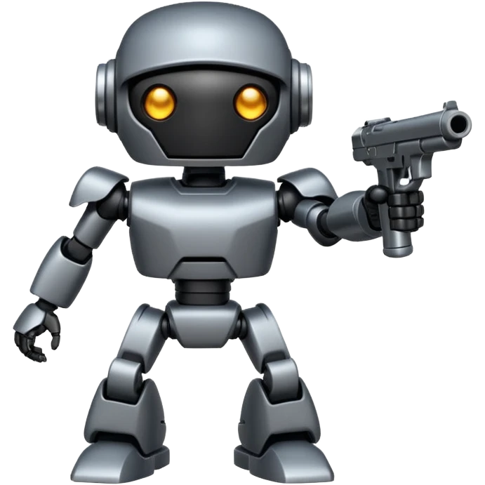 Black bot taking a shot emoji