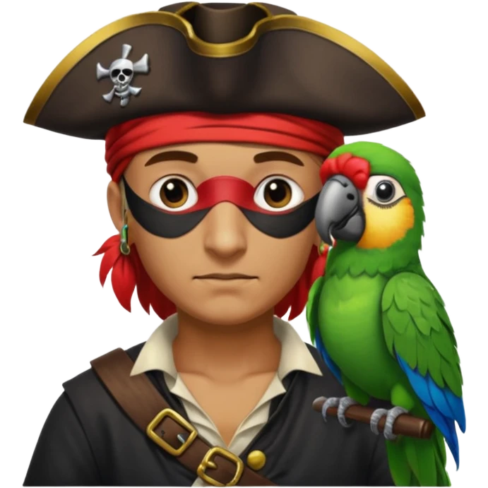 pirate and parrot emoji