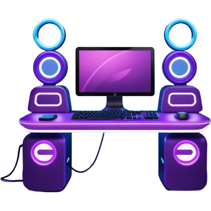 purple gaming setup emoji