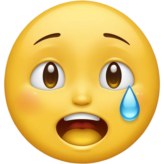A crying happy face emoji