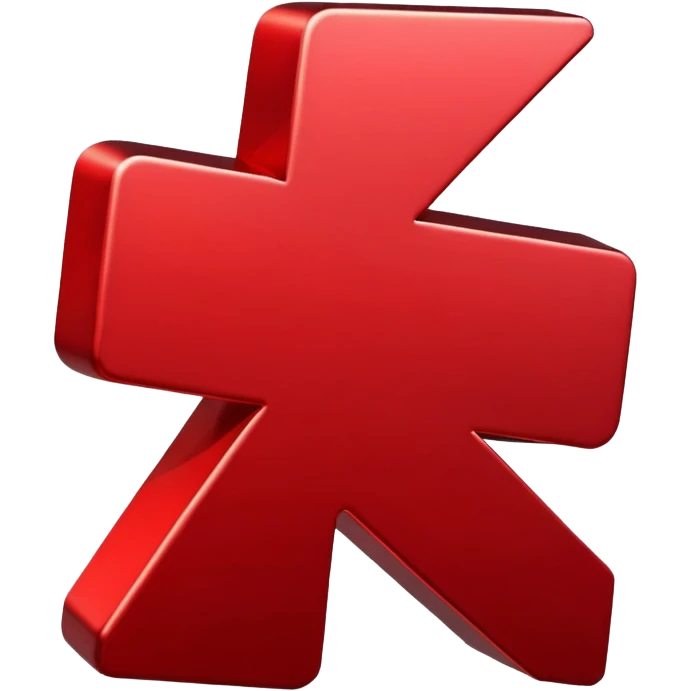 hashtag symbol red 3d emoji