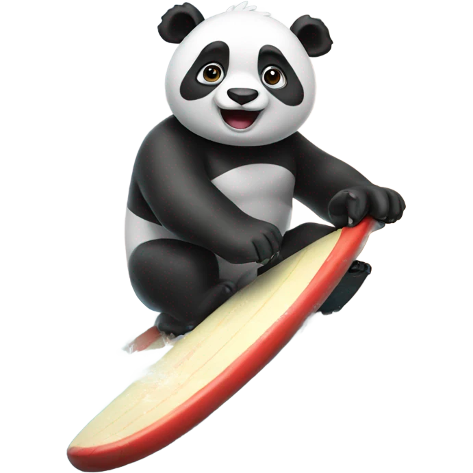 Panda surfing  emoji