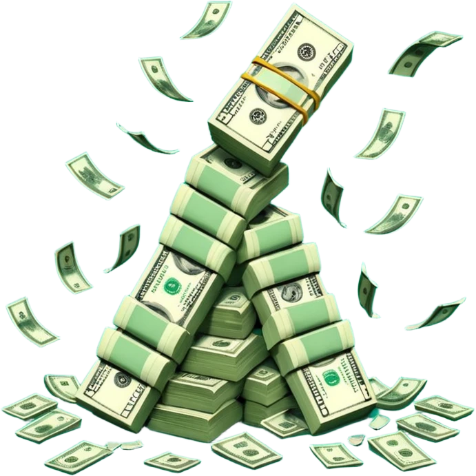 Falling value of the dollar emoji