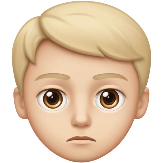 Stern face looking left but the eyes are wide emoji