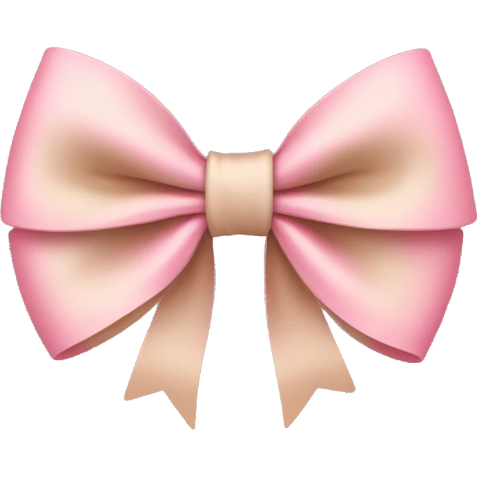 Pink/beige bow  emoji